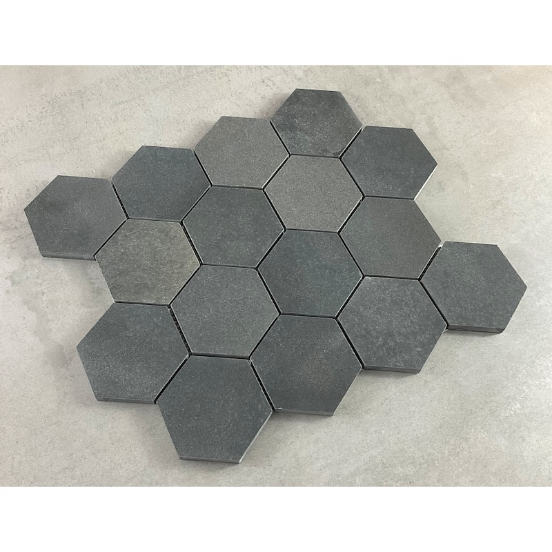 Charcoal 2 x 2 Marble Wall and Floor Mosaic - Case (10 Sheets)