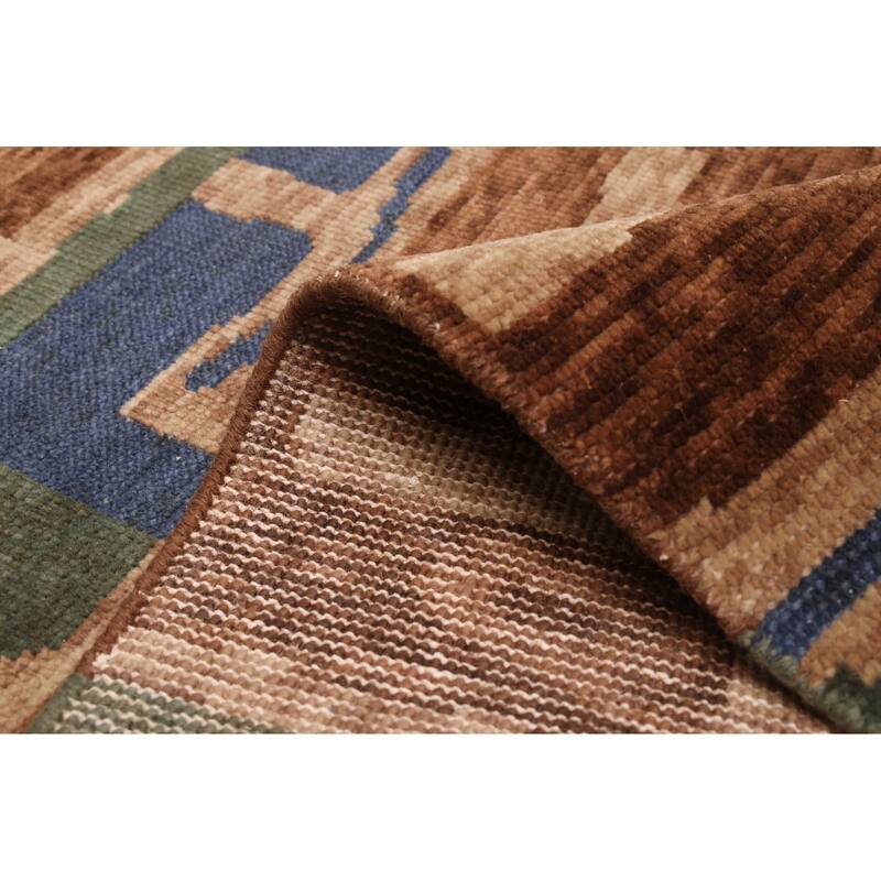 ECARPETGALLERY Hand-knotted Tangier Brown Wool Rug - 5'1 x 7'10