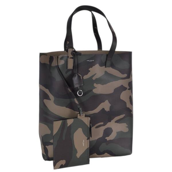 Shop Saint Laurent Ysl Men S 396906 Camouflage Calf Leather Tote