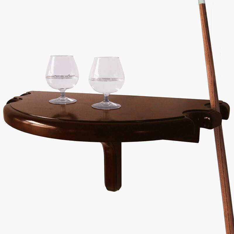 Hathaway Wall-Mounted Premium Half Moon Wall Shelf - Walnut