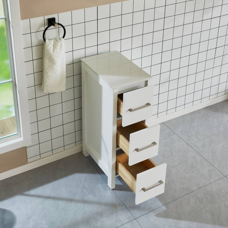 Vanity Art 42" Single Sink Bathroom Vanity Set with Engineered Marble Top and Free Mirror - 42 x 18.5 x 36 Inches