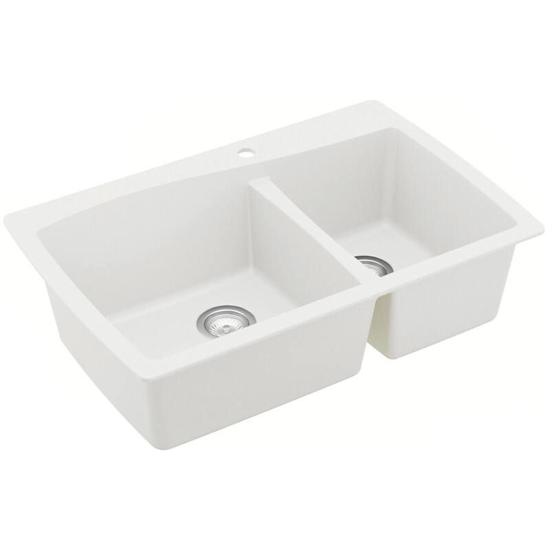 Karran USA QT-721 Quartz QT 34" Drop In Double Basin Quartz Composite