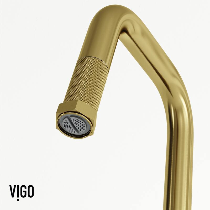 VIGO Hart Angular 18" H Single Handle Pull-Down Kitchen Faucet