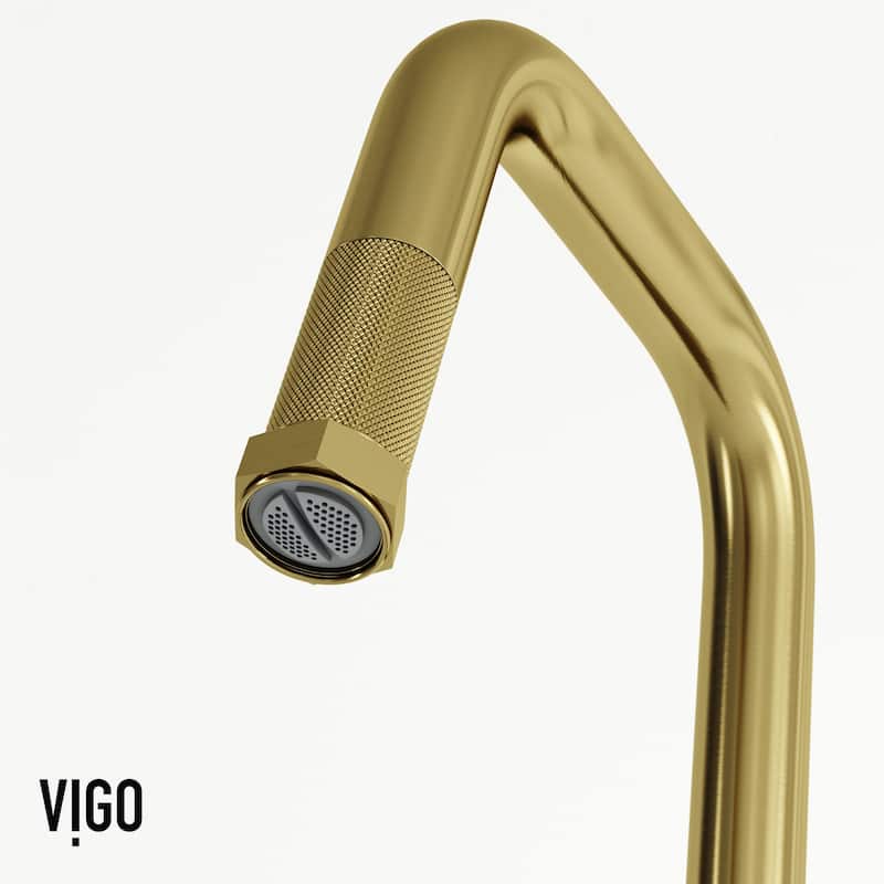 VIGO Hart Angular 18" H Single Handle Pull-Down Kitchen Faucet
