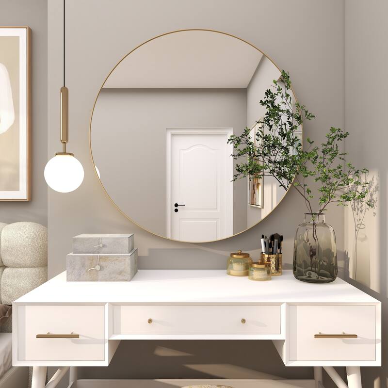 Multiple Frame Finishes / Sizes Modern Contemporary Round Wall Mirrors
