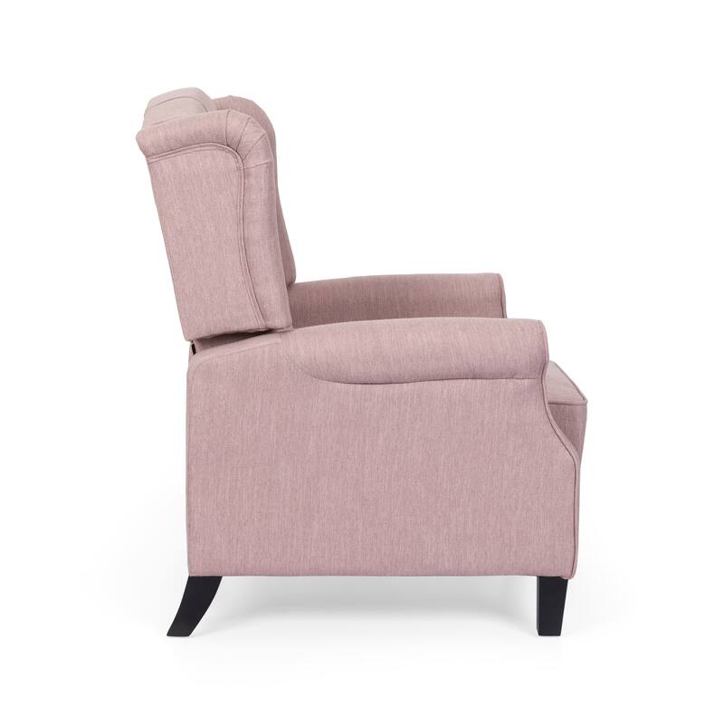Roomfitters 28" Wide Manual Wing Chair Recliner, Elegant Recliner for Living Room, Bedroom, Pink