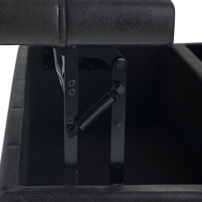Coffee Table Storage Ottoman - Black