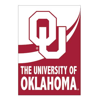 University of Oklahoma Burlap Flag Garden Size