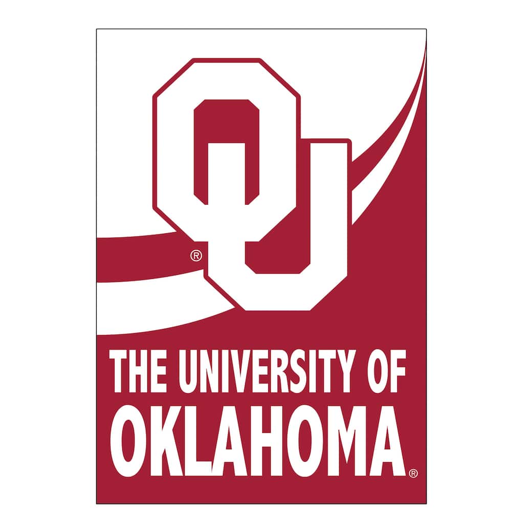 University of Oklahoma Burlap Flag Garden Size