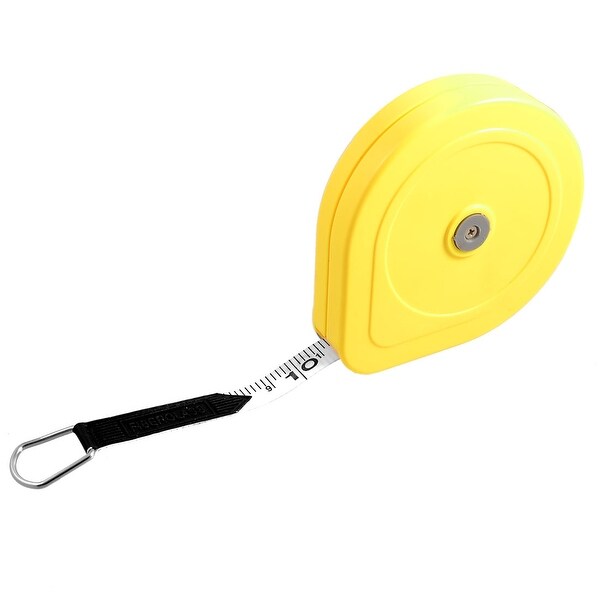 Unique Bargains Unique Bargains Yellow Shell 10M x 13mm Metric Retractable Fiberglass Tape Measure Ruler