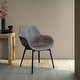 preview thumbnail 55 of 85, Markley Modern Leather Upholstered Dining Side Chairs with Black Iron Legs Accent Armchair for Home Kitchen Set of 4