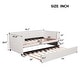 preview thumbnail 5 of 9, Twin Size Velvet Upholstered Daybed with Trundle Bed and Ergonomic Design Backrest, Apartment Livingroom Sofa Bed, Beige