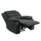 preview thumbnail 13 of 101, Overstuffed Cotton Corduroy Manual Pushback Recliner with Wide Armrest