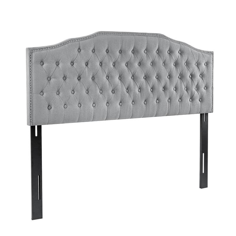 Adeco 64-Inch Upholstered Headboard with Adjustable Legs