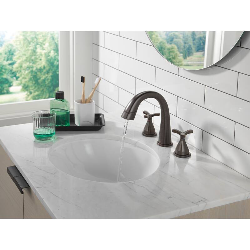 Delta 357756-PD-DST Stryke 1.2 GPM Widespread Bathroom Faucet with