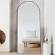preview thumbnail 8 of 18, Full-length Floor Arched Mirror 70x30 - Black