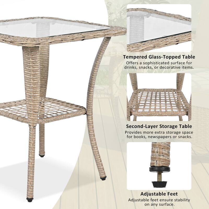 3-piece Outdoor Chair&Table Set