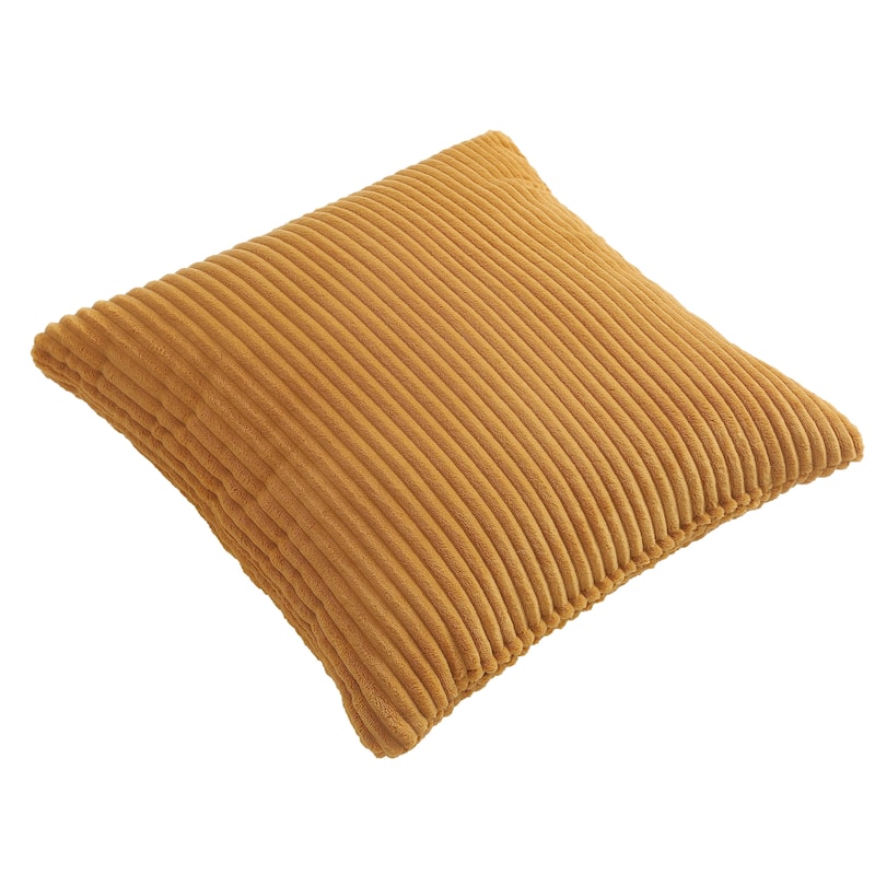 Set of 2 Modern Square Corduroy Accent Throw Pillow