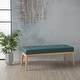 preview thumbnail 5 of 37, Saxon Mid-century Tufted Ottoman Bench by Christopher Knight Home Dark Teal