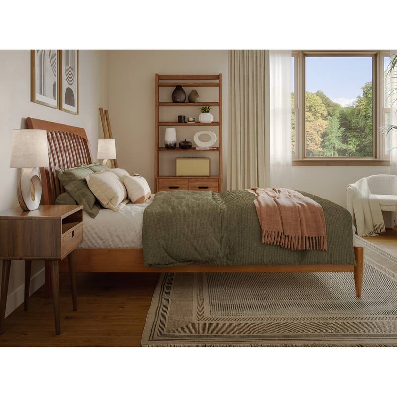 Orleans Solid Wood Low Profile Sleigh Platform Bed