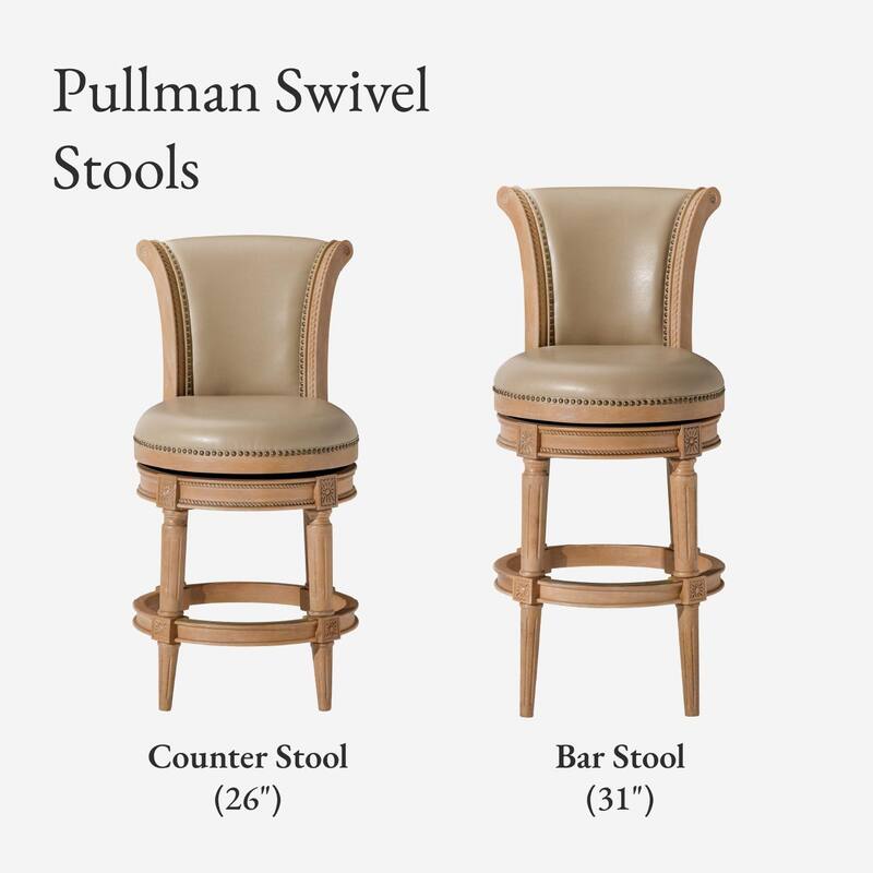 Maven Lane 31" Pullman Swivel Bar Height Kitchen Stool