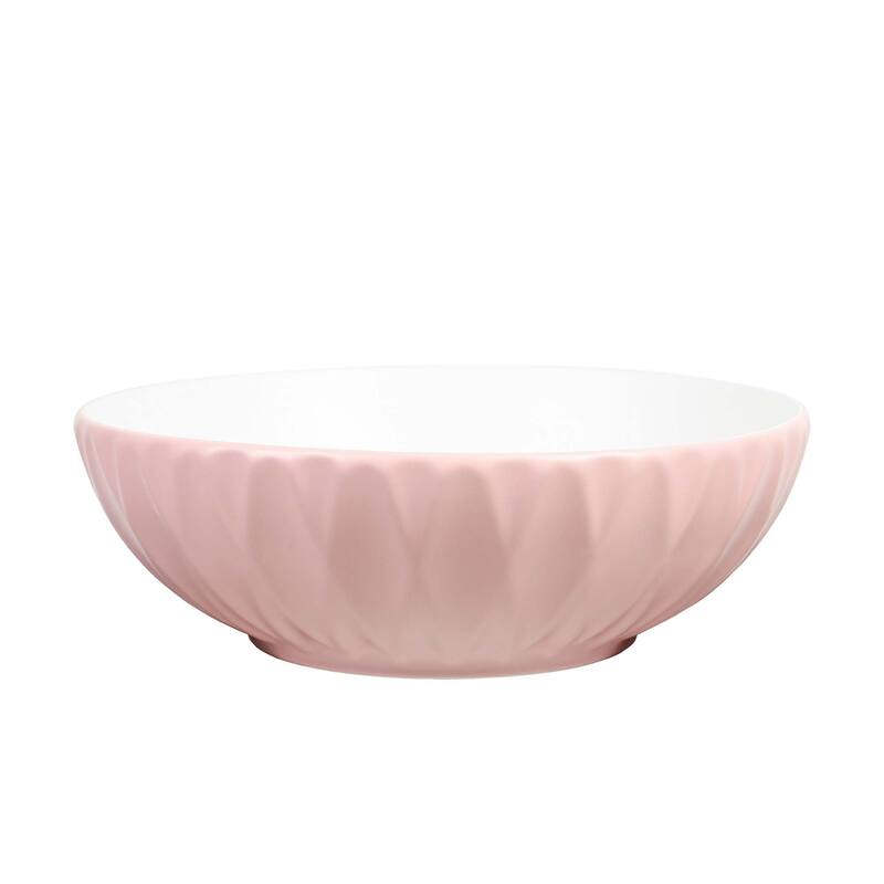 16 inch Round Ceramic Vessel Bathroom Sink - Modern Textured Bowl Design - 16" Round