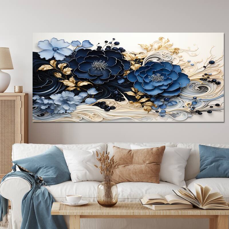 Designart "Liquid Ink Spiralscape I" Abstract Spirals Canvas Wall Art