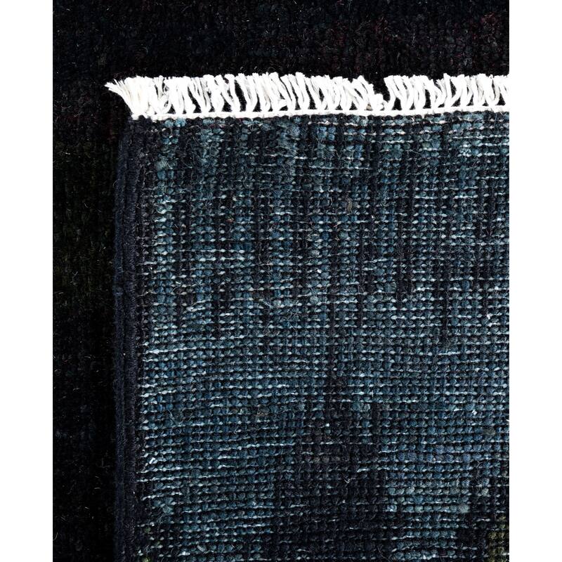 Overdyed One-of-a-Kind Hand-Knotted Area Rug - Black - 5' 0" x 5' 7"