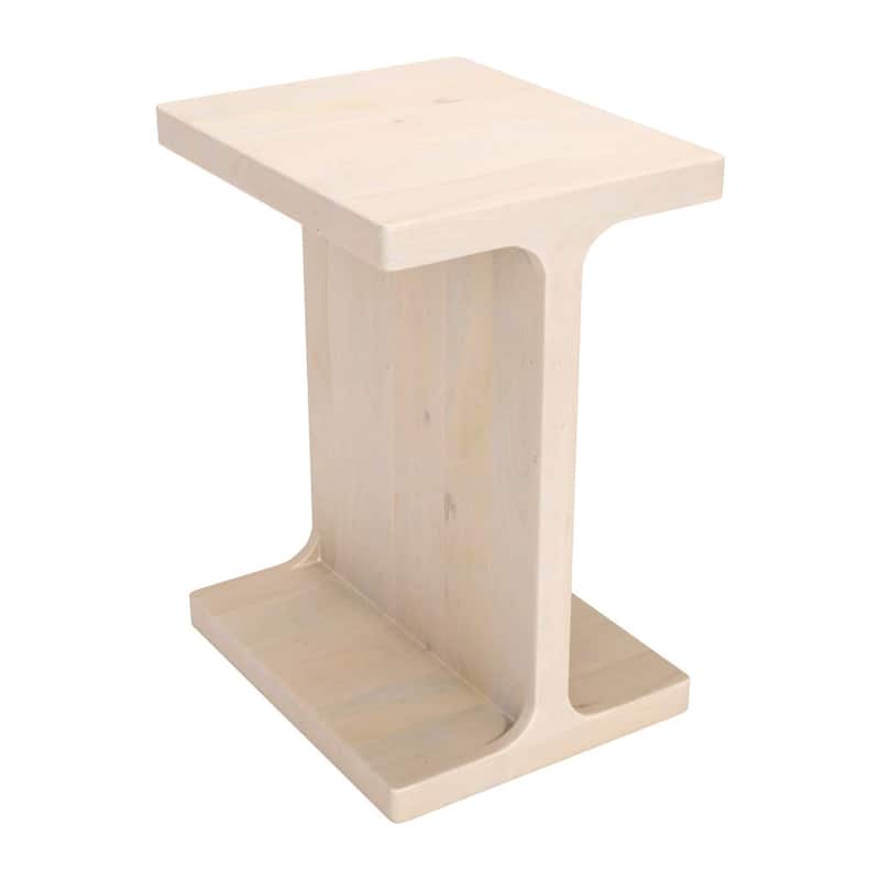 HomeRoots 20" Natural Solid Wood Pedestal End Table - 15' X '20.1' X '13