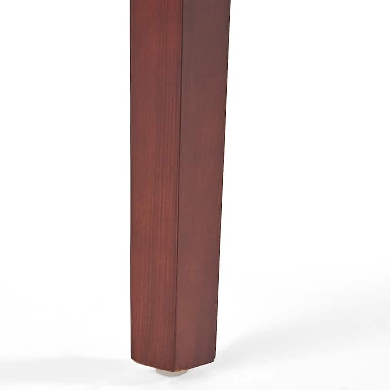 Beige Elegant Meeting Room Chair Vanity Chair with High Backrest, Upholstered Dining Chair Leisure Chair with Wood Legs