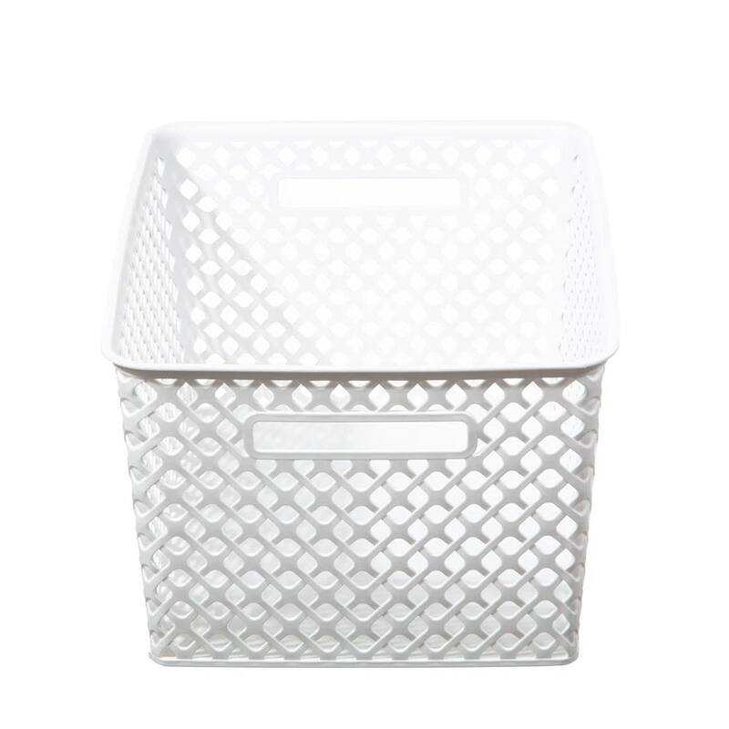 2 PCS Large Decorative Storage Basket, White, 2 Pack