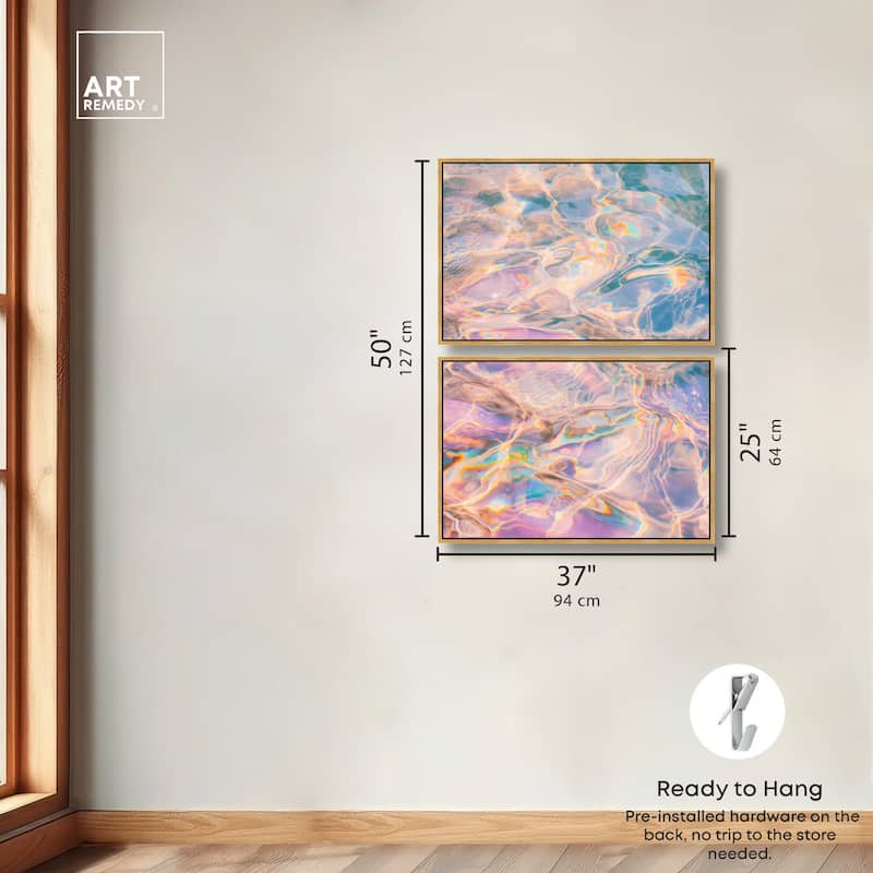 Metallic Drift II Canvas Set of 2 by Art Remedy