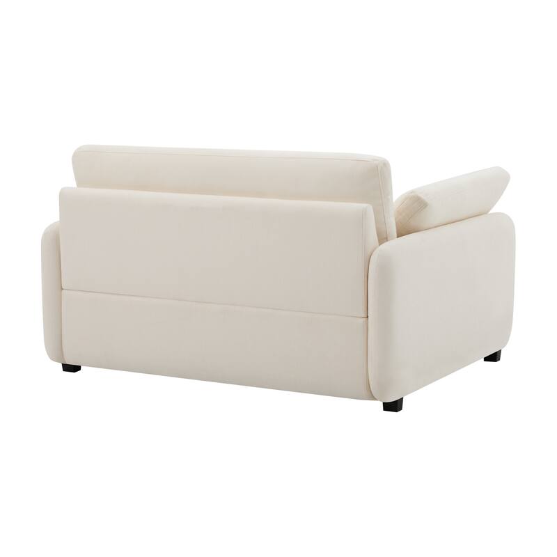 Chenille Single Sofa Chair,Wide And Deep Seat Accent Chair,Upholstered Armchair,Color Blocking Couch Lounge With Pillows