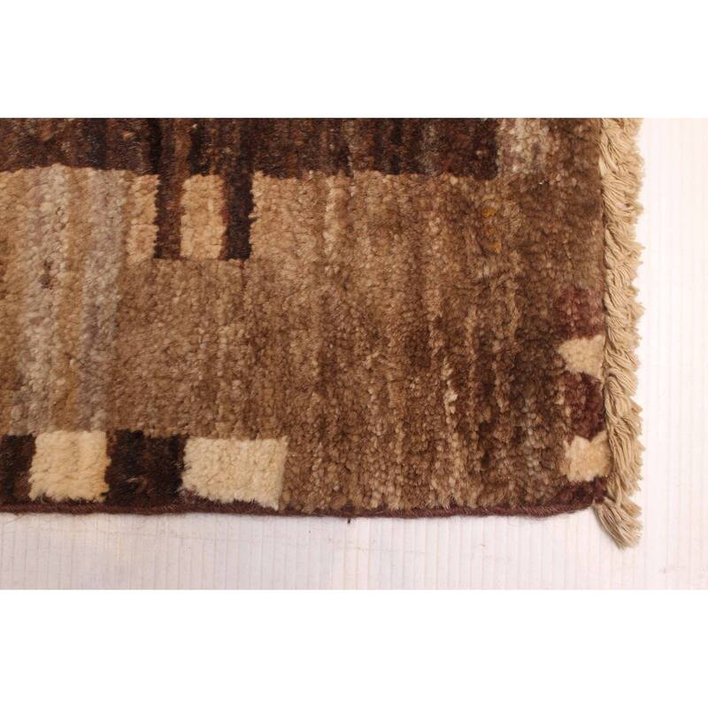 ECARPETGALLERY Hand-knotted Peshawar Ziegler Brown Wool Rug - 8'0 x 10'4