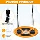 preview thumbnail 14 of 24, 40 Inches Saucer Tree Swing Round with Adjustable Ropes and Carabiners
