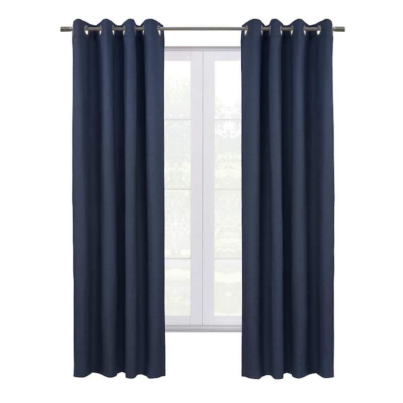 ThermaPlus Shadow Total Blackout Textured Curtain Panel