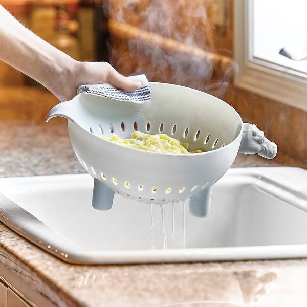 Shop What On Earth Hippo Colander Animal Accent Strainer Bowl