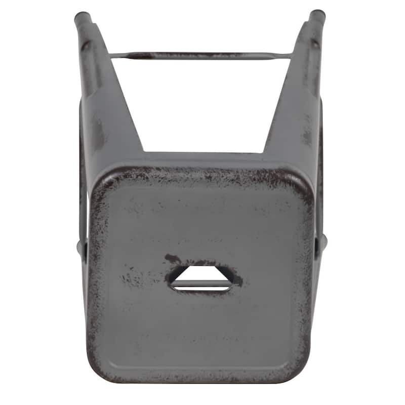 4 Pack 24" High Backless Distressed Metal Indoor-Outdoor Counter Height Stool