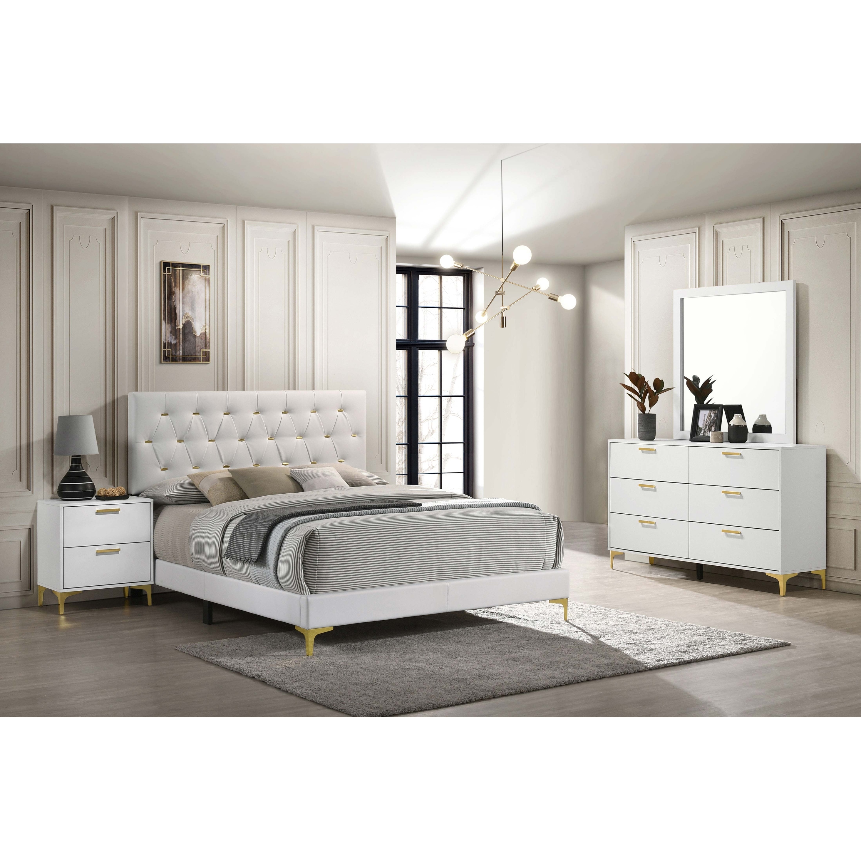 Glam king online bedroom set
