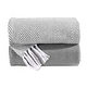 preview thumbnail 22 of 24, Cotton Throw Blankets All-Season Medium Weight | Set of 2 | Chevron Design (50''x60'') Grey