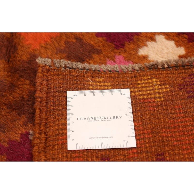 ECARPETGALLERY Hand-knotted Akhjah Burnt Orange Wool Rug - 6'3 x 8'6