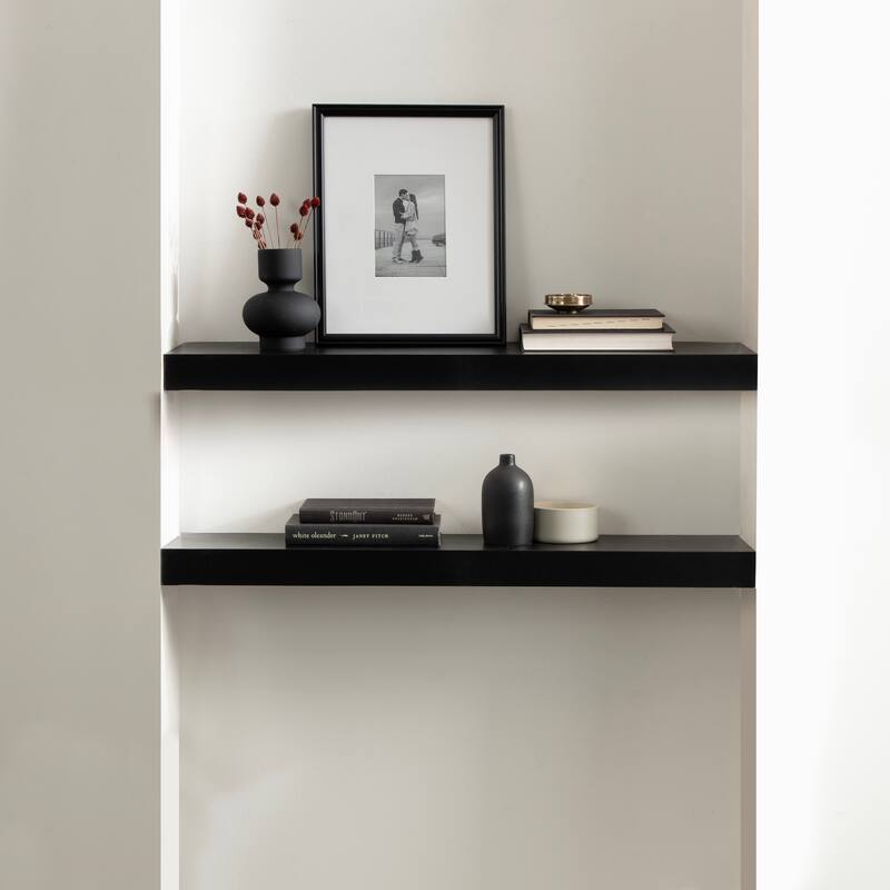 Kate and Laurel Havlock Wood Shelf Set