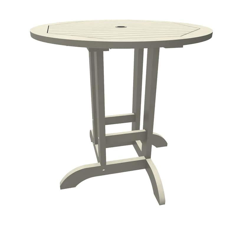 Highwood Commercial Grade 36" Round Counter Height Bistro Dining Table - Harbor Gray