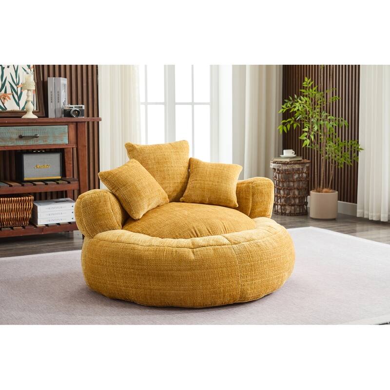 Round Bean Bag Chairs for Soft Chenille Cover