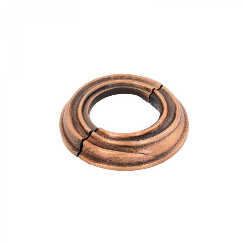 Antique Copper Oil Rubbed Radiator Flange Spiral 1-1/4" (IPS) Pipe Flange: 1-3/4" I D ; 3-1/8" OD Renovators Supply