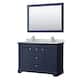 Option Dark Blue, Chrome Trim, White Carrara Marble Top