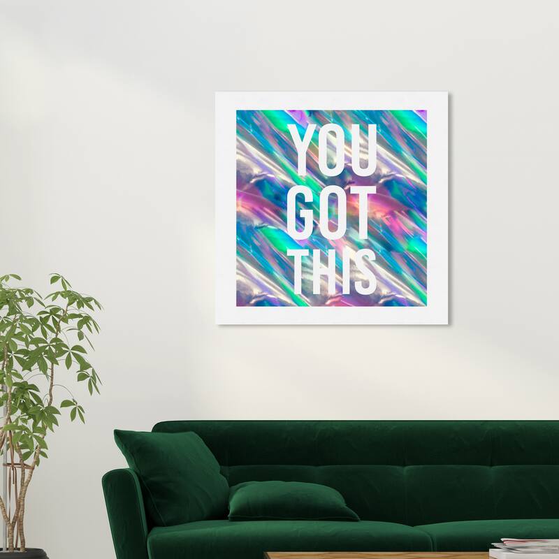 Wynwood Studio Prints Typography and Quotes You Got This Holo Pink and Metallic Pink Modern & Contemporary Wall Art Canvas Print - 30 x 30
