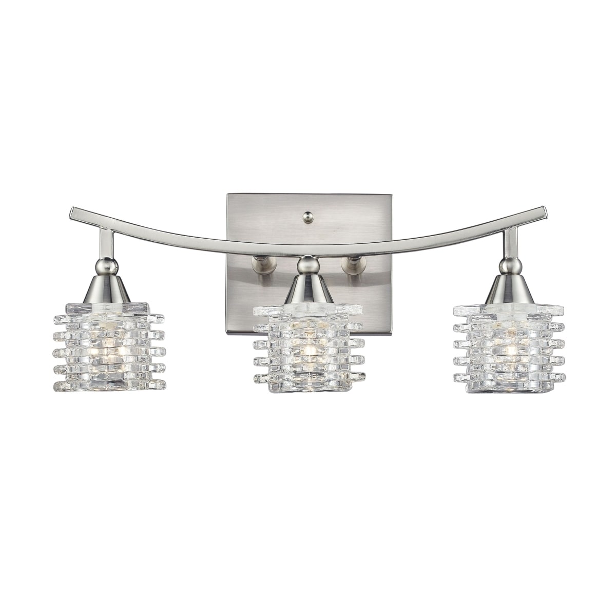 Atlas Lighting Matrix 15-inch Wide 3-Light Vanity Light in Satin Nickel