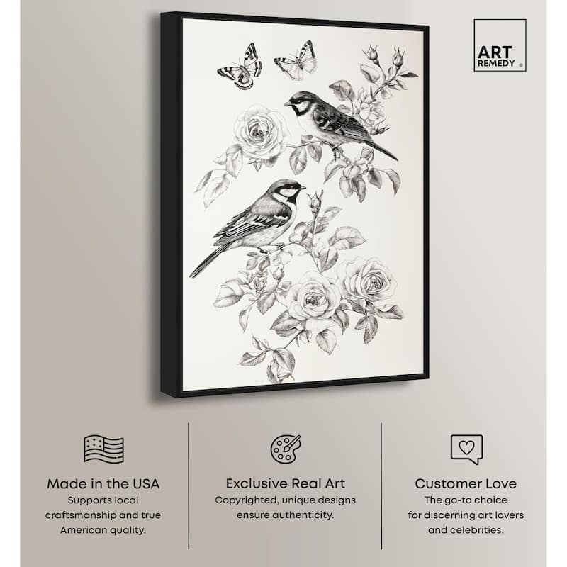 Perched Pair I Canvas by Art Remedy