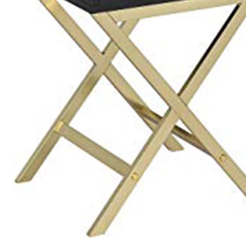 Stylish Side Table, Black & Gold - 24 H x 12 W x 16 L Inches